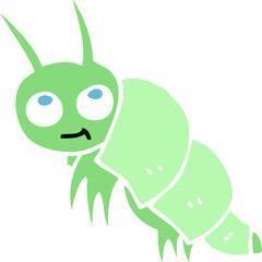 flat color illustration of little bug