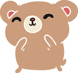 cartoon illustration kawaii cute happy bear