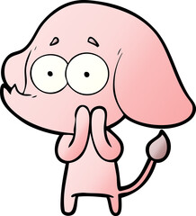 cartoon unsure elephant