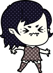 annoyed cartoon vampire girl