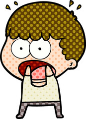 cartoon shocked man