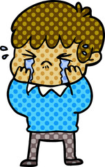 cartoon boy crying