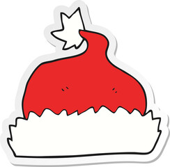 sticker of a cartoon santa hat