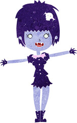cartoon happy vampire girl