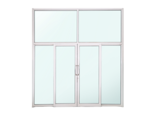 Front doors, glass doors, aluminum doors of shops and offices. isolated PNG transparent