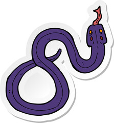 sticker of a cartoon snake