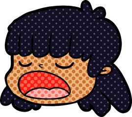 cartoon female face