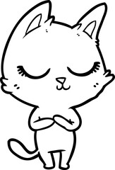 calm cartoon cat