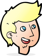 cartoon happy boy face