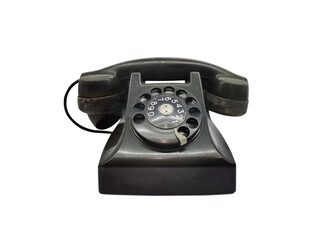 old desk phone front view isolated  PNG transparent