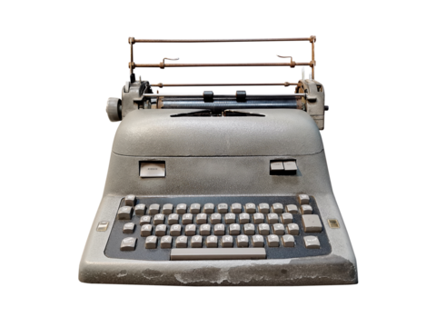 Old electric typewriter PNG transparent