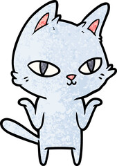 cartoon cat staring