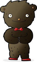 cartoon little black bear