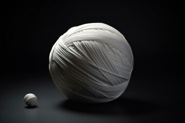 A white isolated sewing thread ball. Generative AI