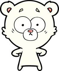 surprised polar bear cartoon