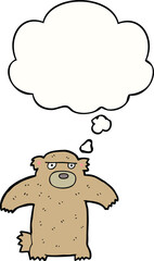 cartoon bear with thought bubble