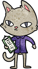 cartoon office cat