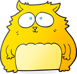 freehand drawn cartoon cat