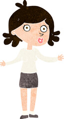 cartoon confused woman