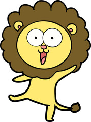 happy cartoon lion