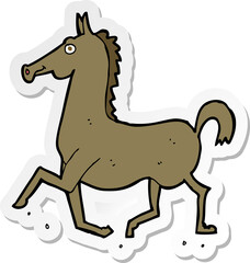 sticker of a cartoon horse