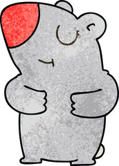 hand drawn quirky cartoon bear