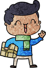 cartoon laughing boy