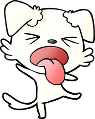 cartoon disgusted dog