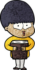 cartoon happy boy