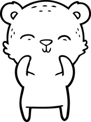 happy cartoon bear