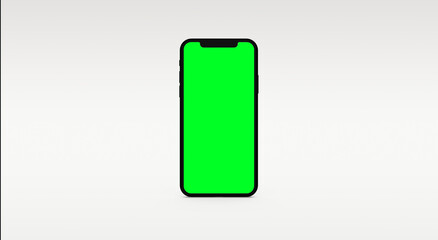 modern cell phones with green screen