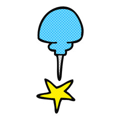 freehand drawn cartoon office tack