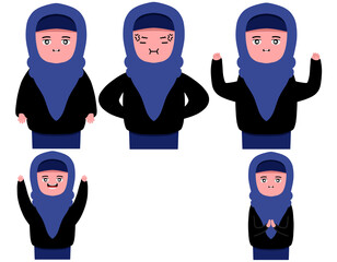 Hijab Girl Muslimah Expression Emotion