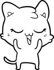 Obraz premium cartoon cat