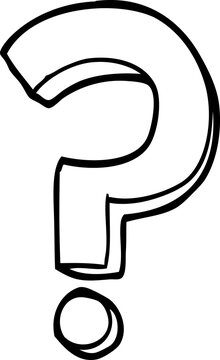 recommend clip art: line drawing cartoon question mark