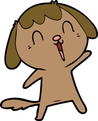 cute cartoon dog crying