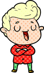 happy cartoon man