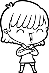 Obraz premium cartoon woman