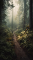 Obraz premium morning in the forest