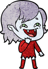cartoon laughing vampire girl