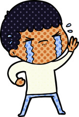 cartoon man crying