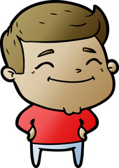 happy cartoon man