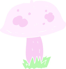 flat color illustration of mushroom