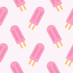 ice cream popsicle seamless pattern vector illustration
