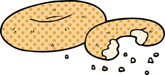 cartoon bagel