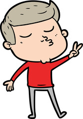 Obraz premium cartoon model guy pouting