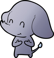 Obraz premium cute cartoon elephant