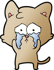 cartoon crying cat
