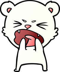 angry polar bear cartoon