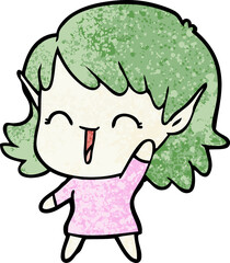 cartoon elf girl